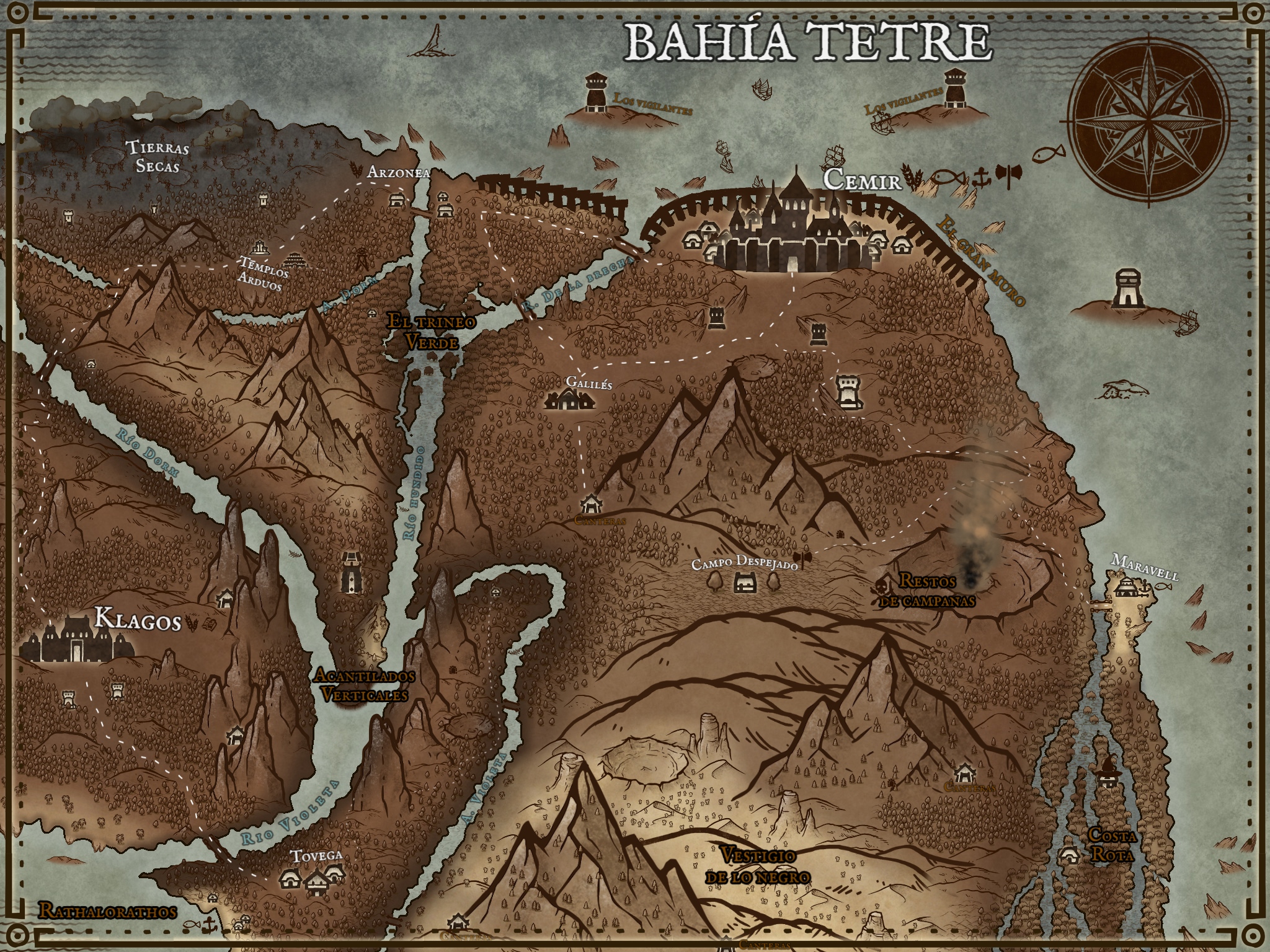 Tetre Bay Map